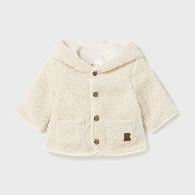 Newborn Ivory Faux Wool Coat