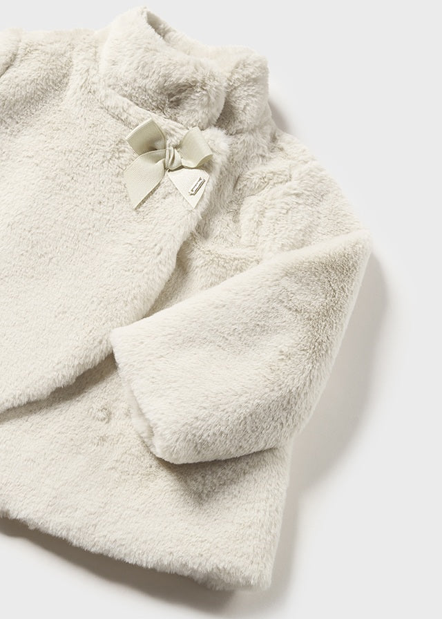 Baby Girl Chickpea Faux Fur Coat