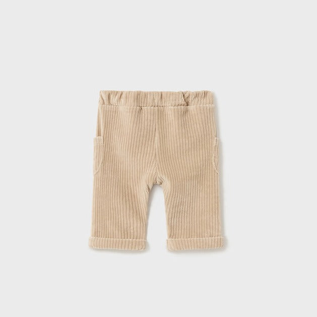 Newborn Khaki Velour Pants