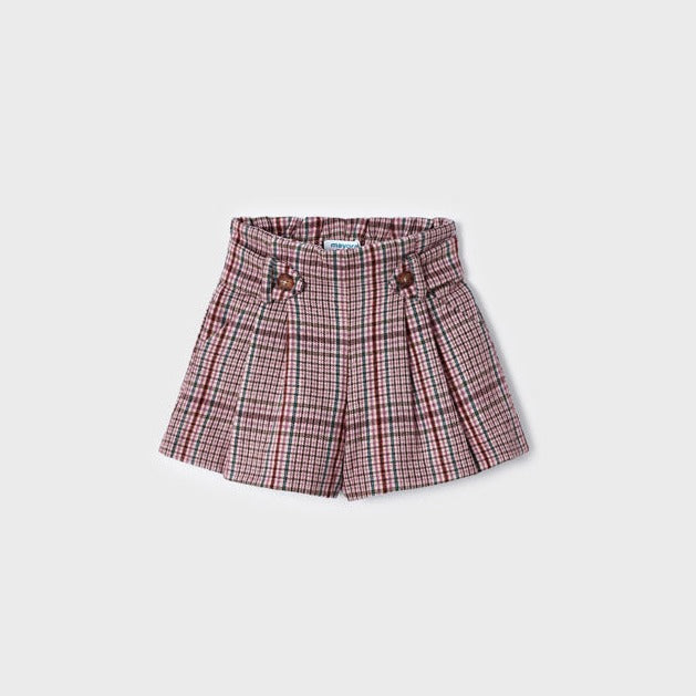 Girls Orchid Plaid Shorts
