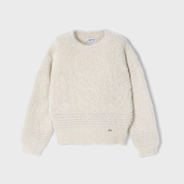 Chickpea Faux Fur Knit Sweater