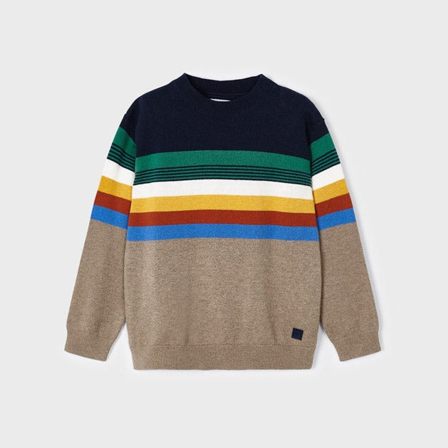 Boys Multicolor Stripe Knit Sweater
