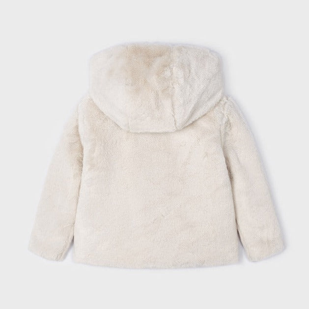 Oat Faux Fur Hooded Coat