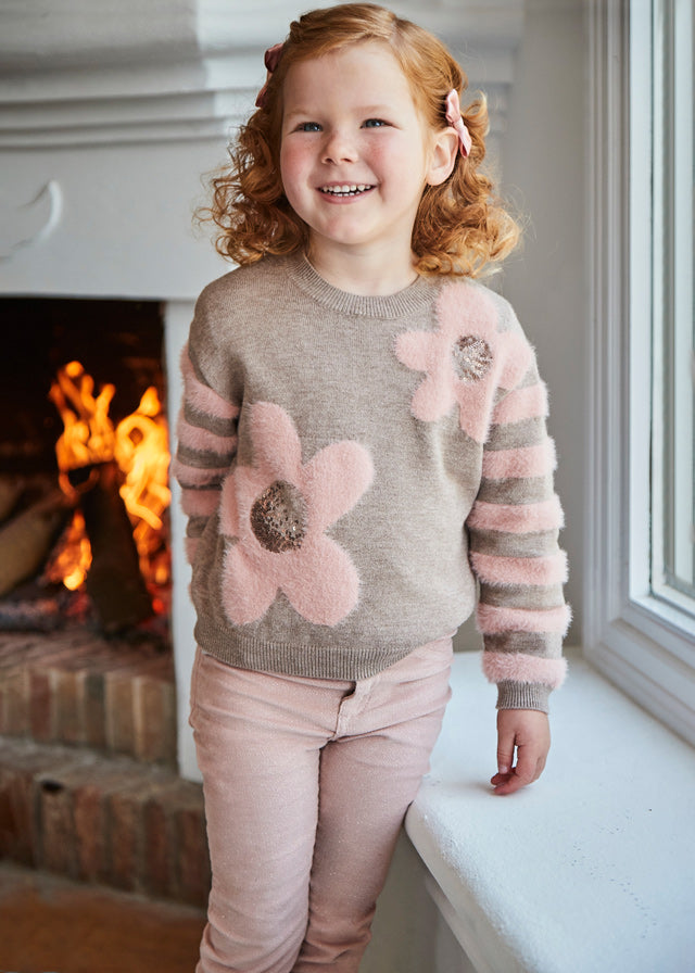 Nude Pink Metallic Shimmer Corduroy Jeggings