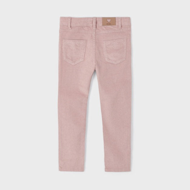 Nude Pink Metallic Shimmer Corduroy Jeggings