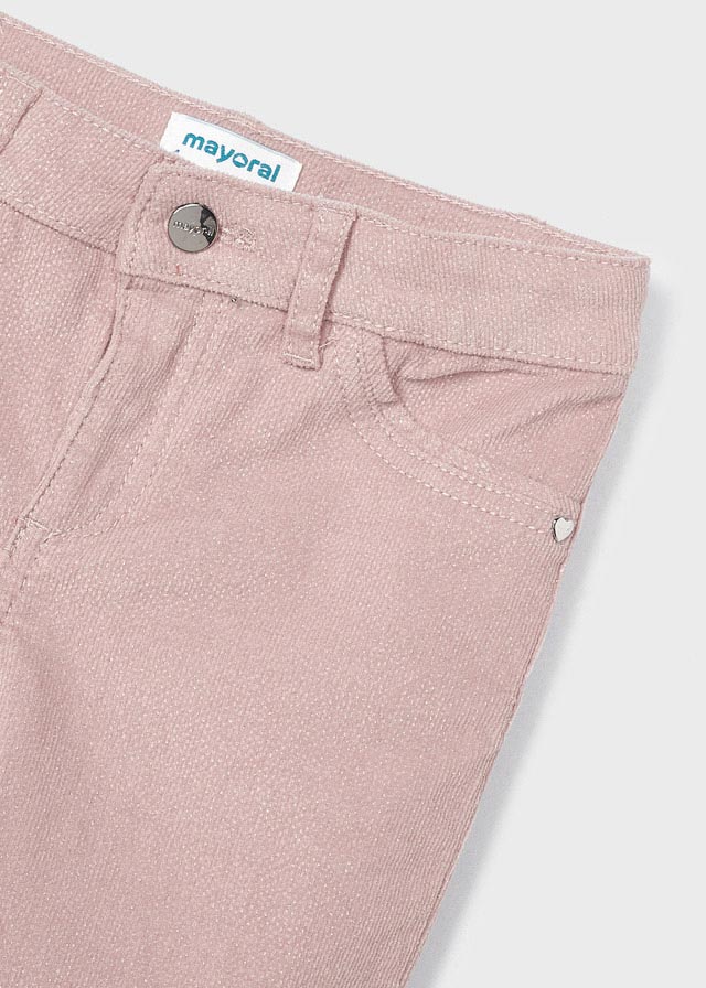 Nude Pink Metallic Shimmer Corduroy Jeggings