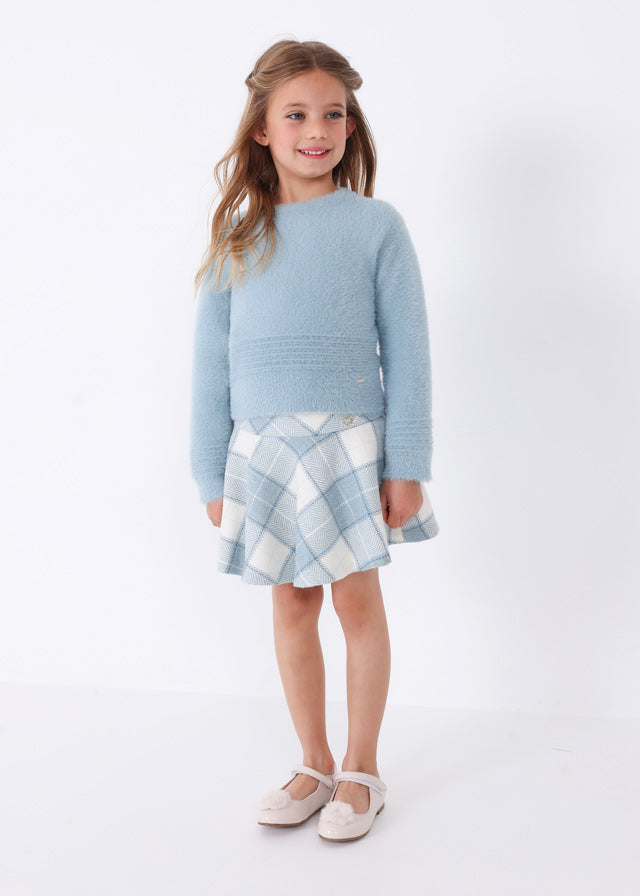 Bluebell Plaid Jacquard Skirt