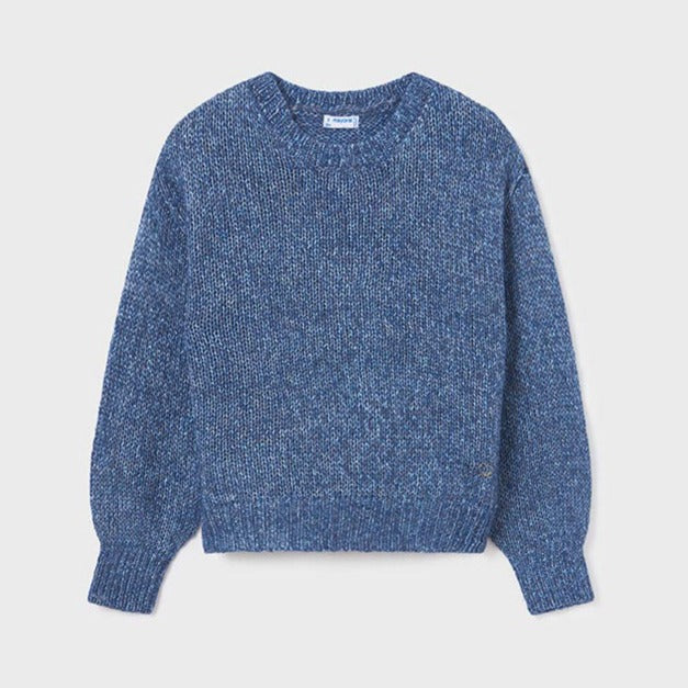 Indigo Sequined Knit Sweater