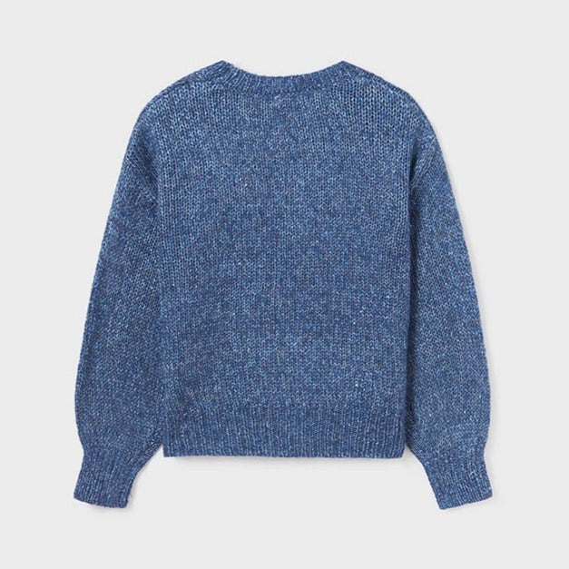 Indigo Sequined Knit Sweater