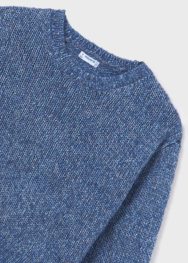 Indigo Sequined Knit Sweater