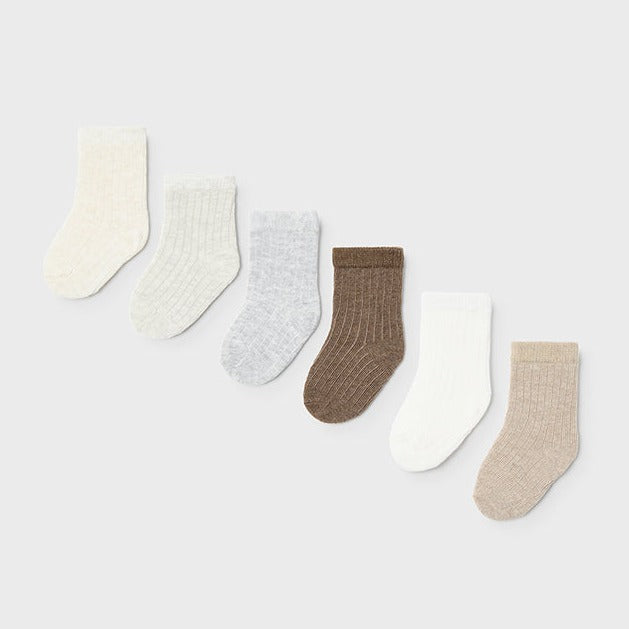 Set of 6 Socks - Neutral