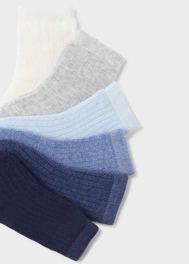 PREORDER - Set of 6 Socks - Blue