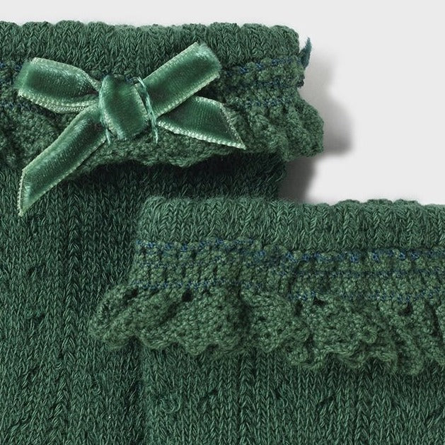 PREORDER - Newborn Openwork Socks - Pine