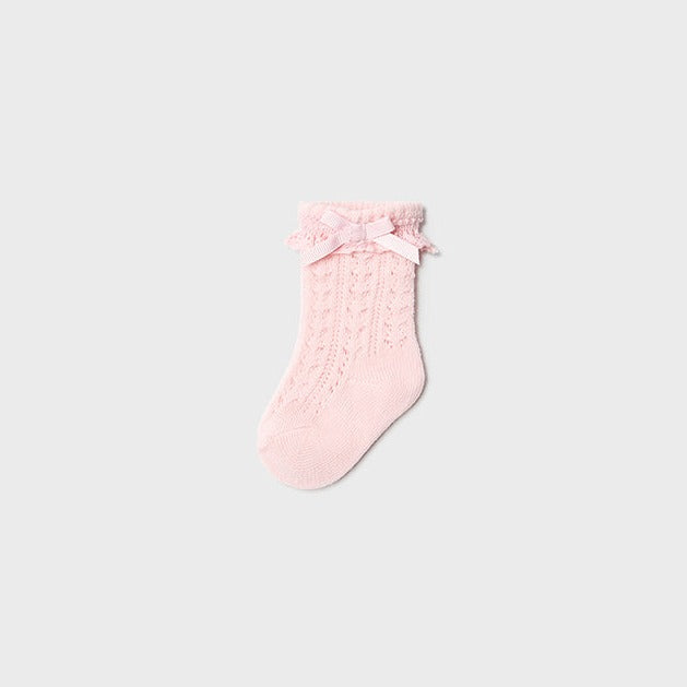PREORDER - Newborn Openwork Socks - Baby Rose