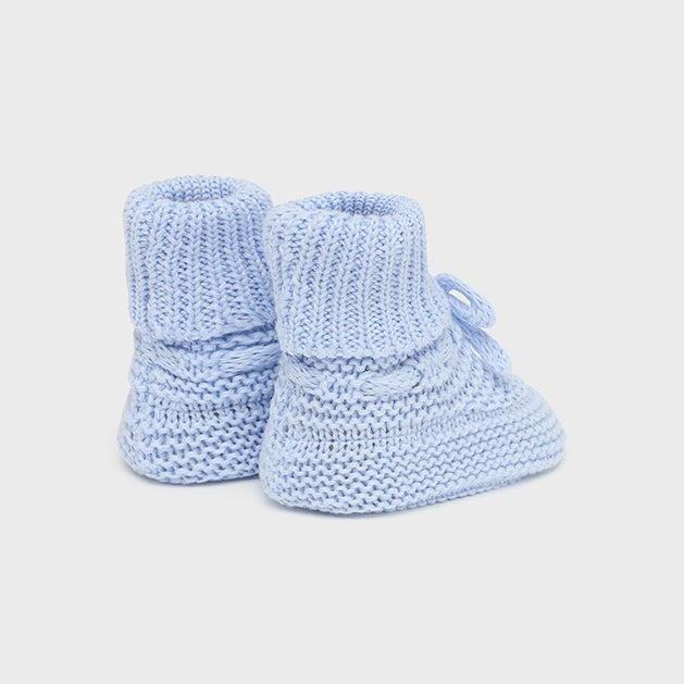 Knit Booties - Sky Blue