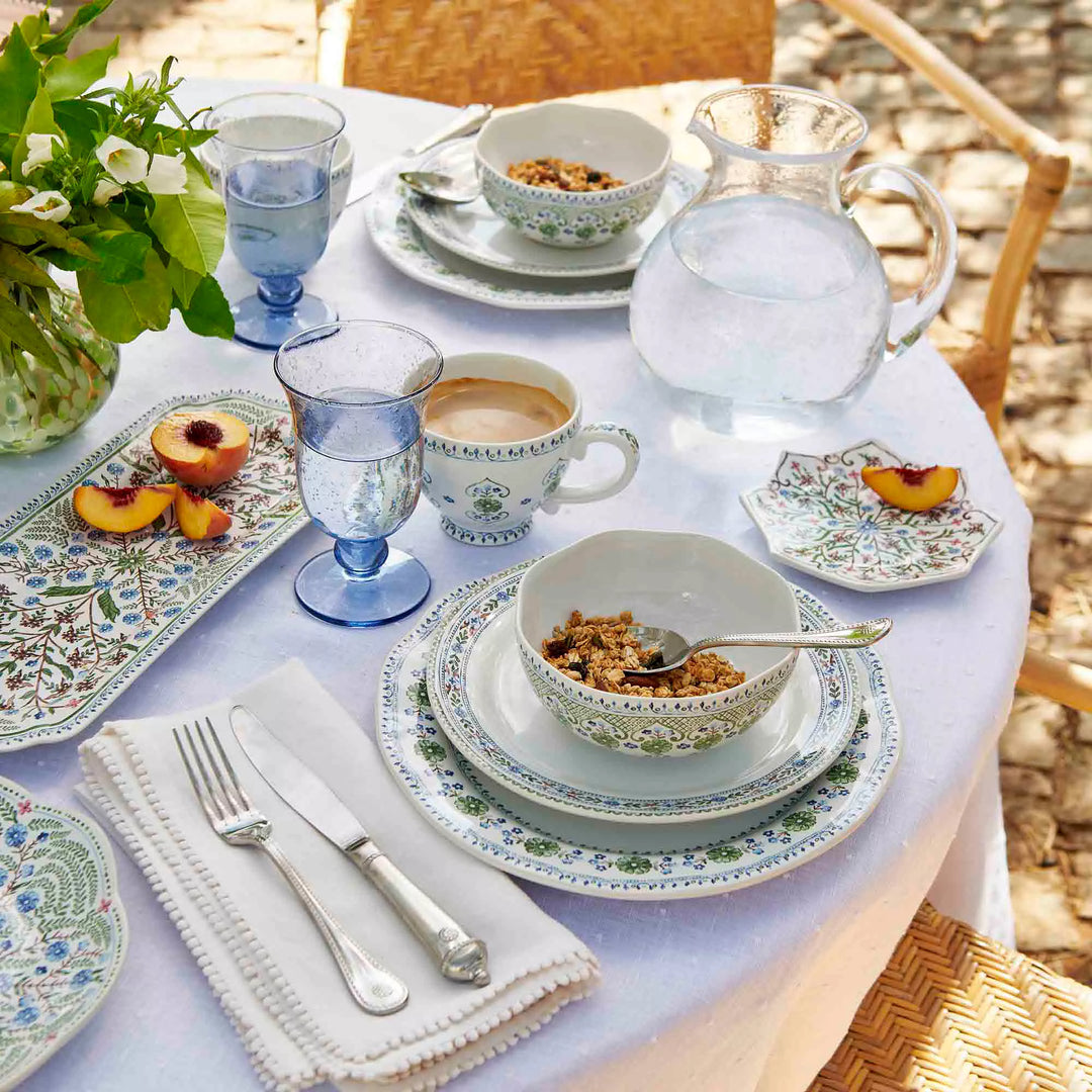 Villa Seville Scalloped Side/Cocktail Plate Set/4 - Chambray