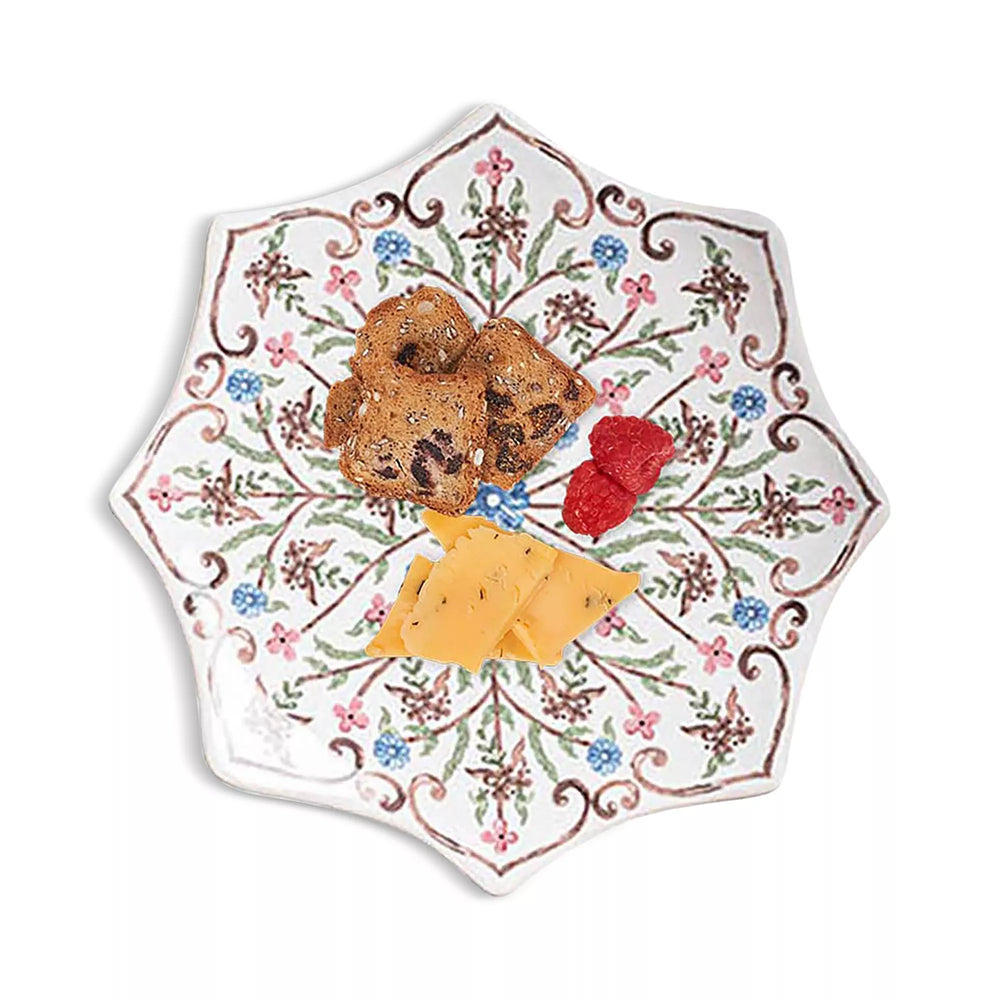 Villa Seville Scalloped Side/Cocktail Plate Set/4 - Chambray