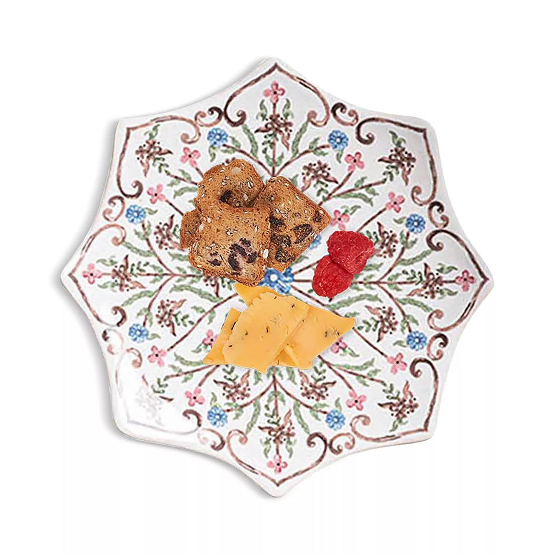 Villa Seville Scalloped Side/Cocktail Plate Set/4 - Chambray