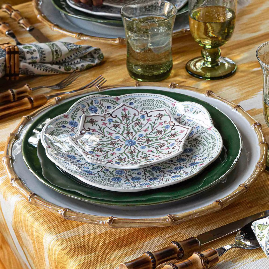 Villa Seville Scalloped Side/Cocktail Plate Set/4 - Chambray