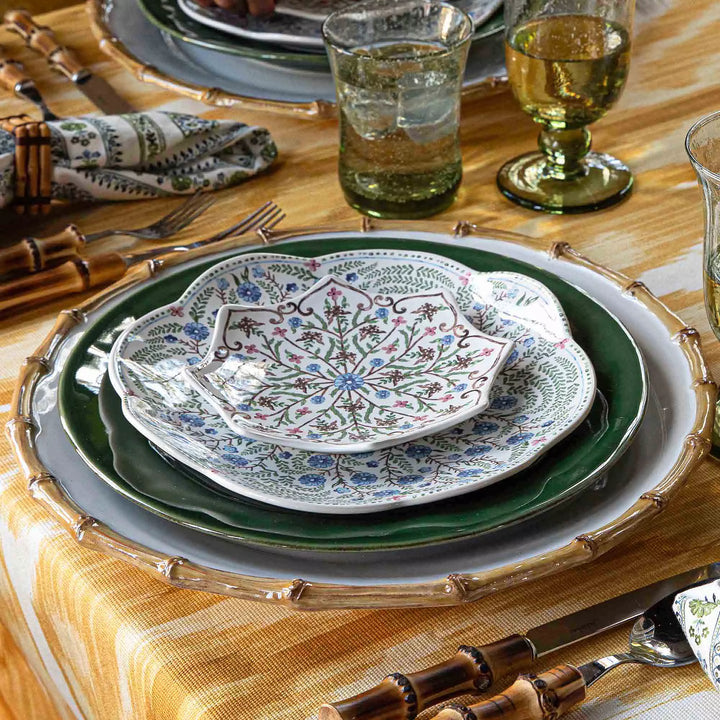 Villa Seville Scalloped Side/Cocktail Plate Set/4 - Chambray