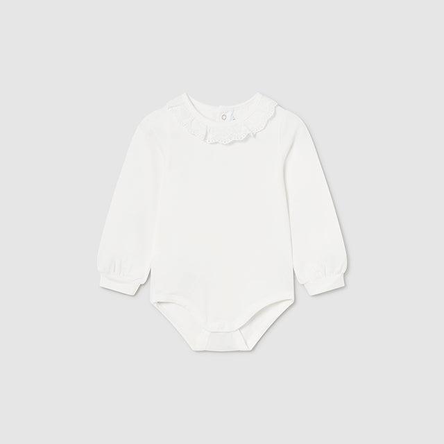 Off White Ruffle Bodysuit
