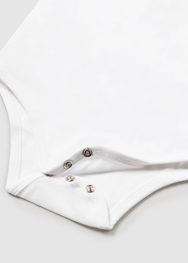 White Long Sleeve Polo Bodysuit