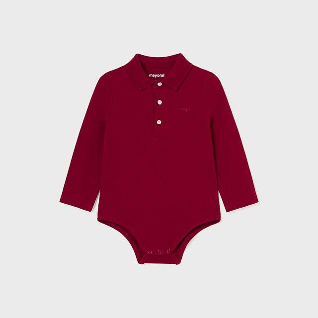 Cherry Long Sleeve Polo Bodysuit