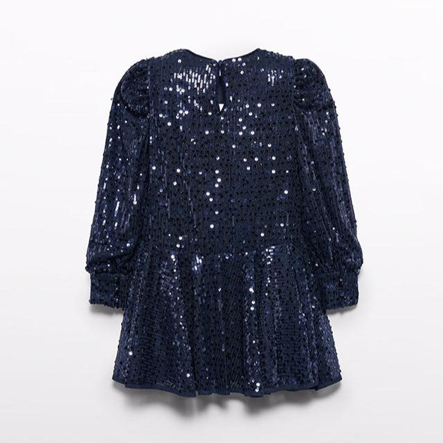 Navy Blue Sequin Dress