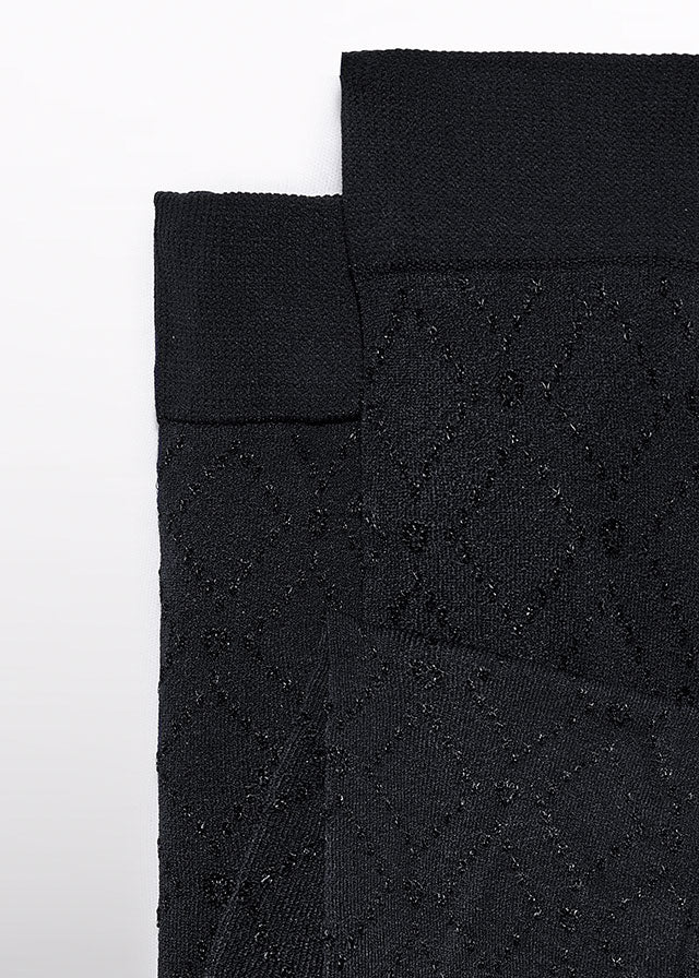 Black Jacquard Tights