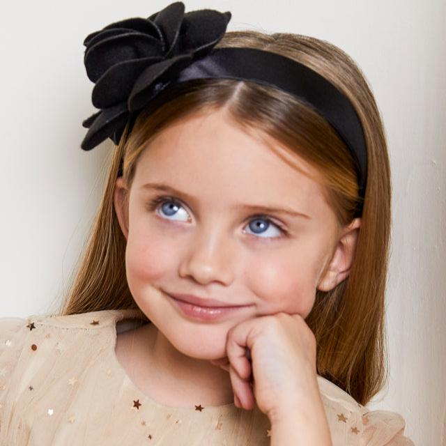 Black Flower Headband