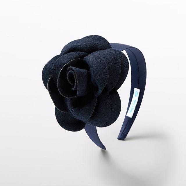 Navy Flower Headband