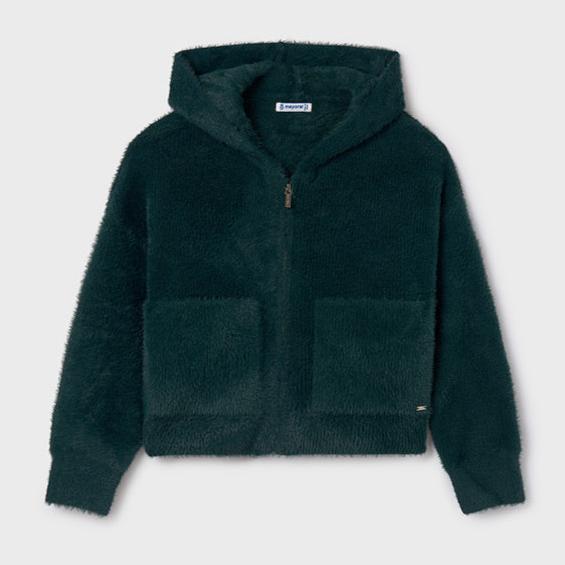 Pine Green Zip-Up Hoodie