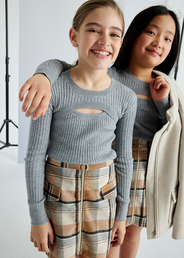 Cinnamon Plaid Skirt