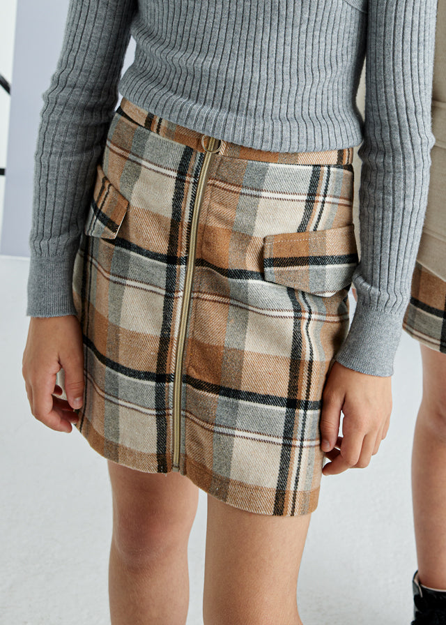 Cinnamon Plaid Skirt
