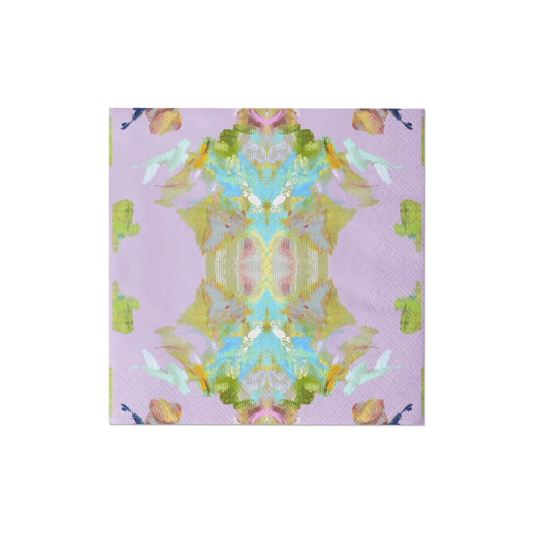 Stained Glass Lavender Cocktail Napkins