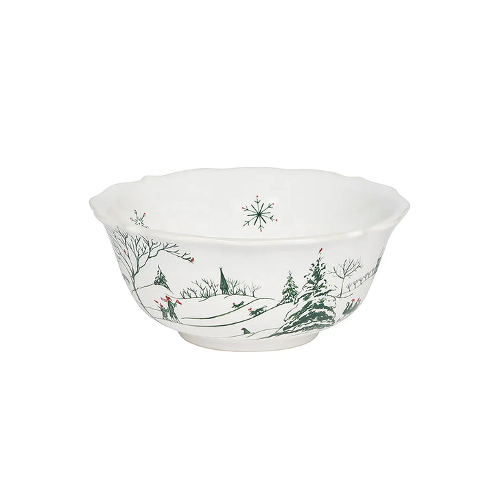 Country Estate Winter Frolic Cereal/Ice Cream Bowl - Evergreen