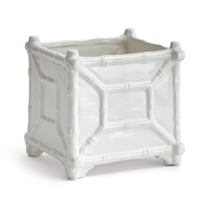 Large Chinoiserie Bamboo Cachepot