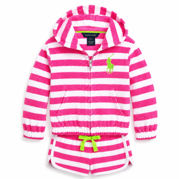 Girls Stripe Terry Coverup