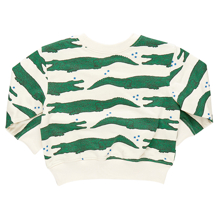 Kids Organic Sweatshirt - Crocodile Stars