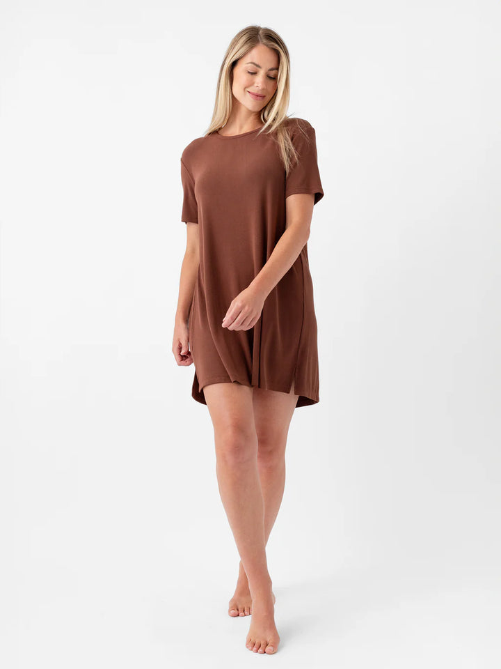 Rib-Knit Bamboo Boyfriend Sleep Dress