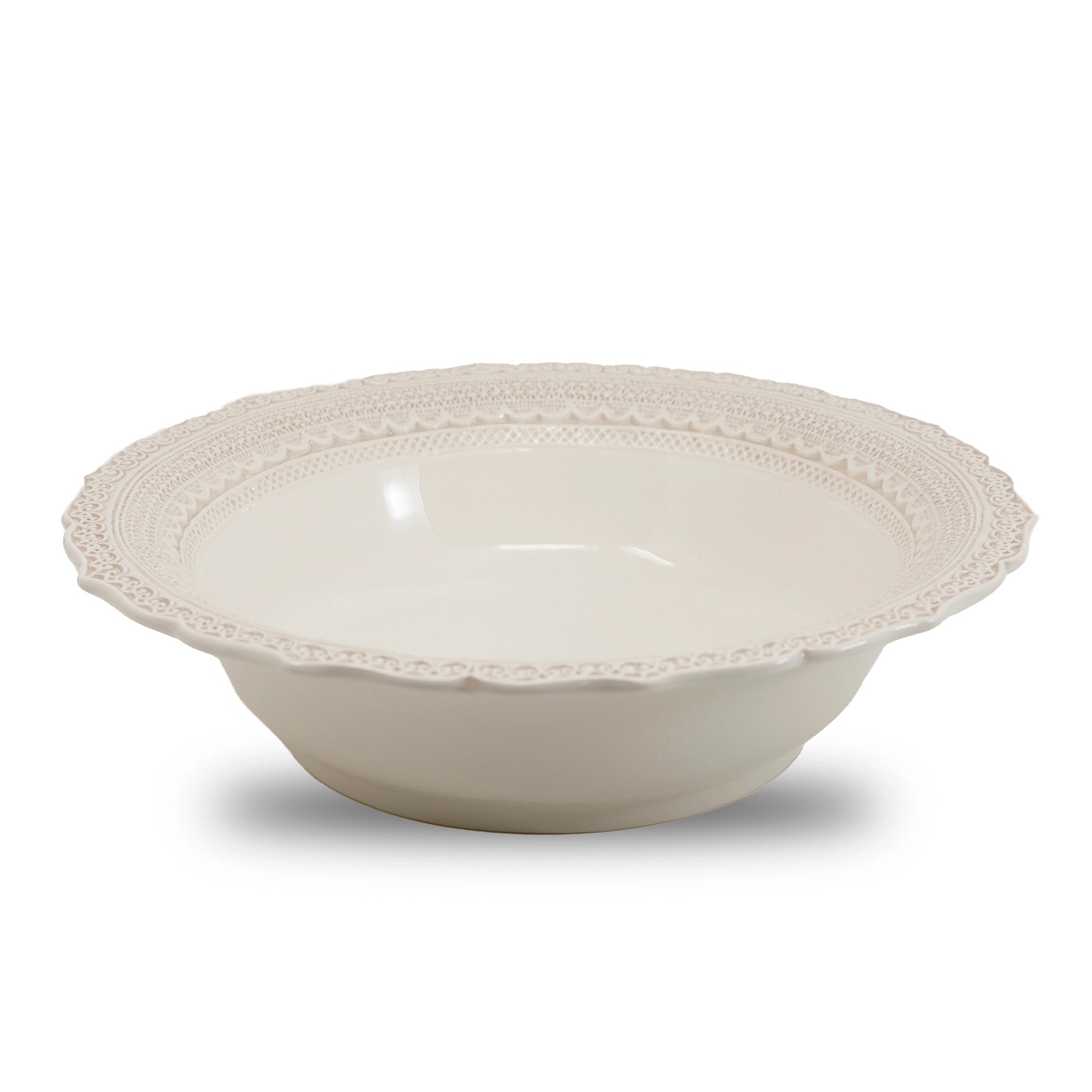 Finezza Cream Large Serving Bowl
