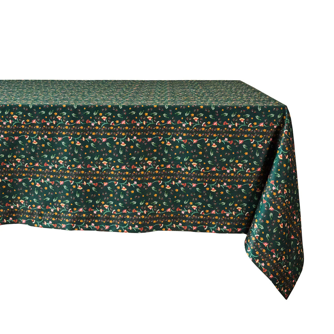 Klara Floral 60" x 120" Tablecloth - Evergreen