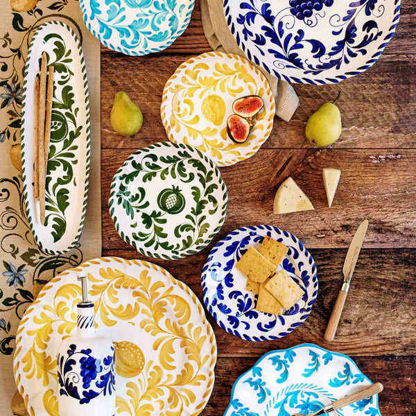 Arezzo Green Narrow Oval Platter