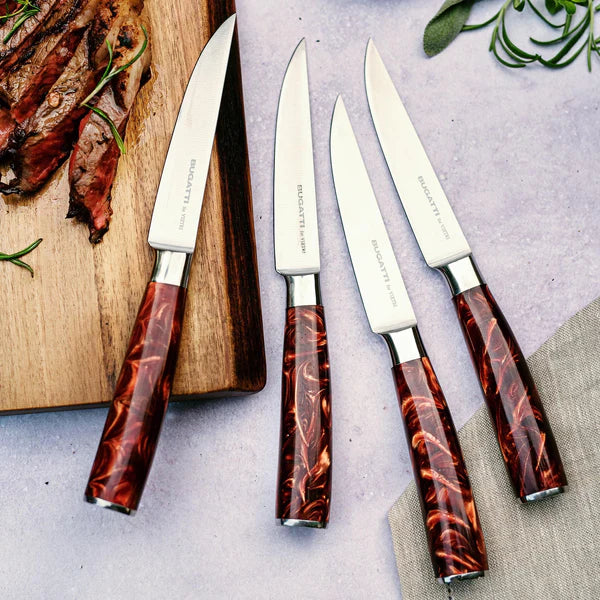 Coltelli Brown Marbled Steak Knives - Set of 4