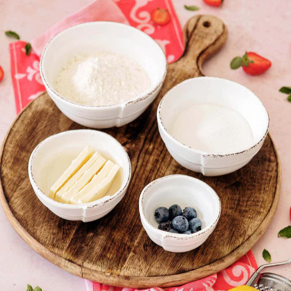Lastra White Assorted Prepping Bowls - Set of 4