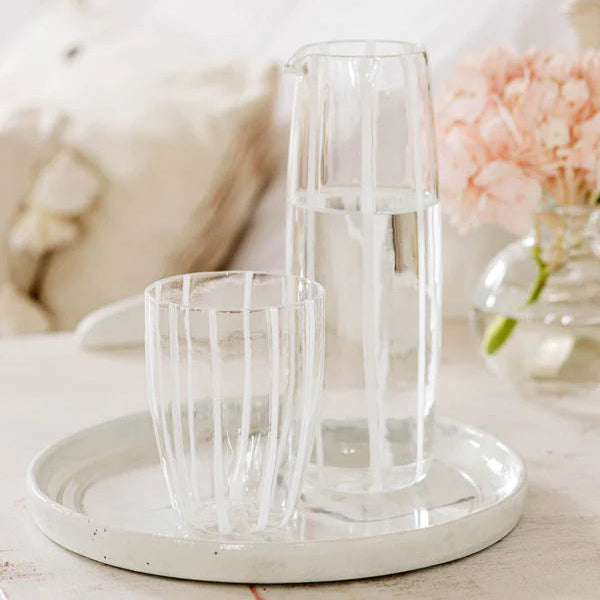 Nuovo Stripe White Pitcher