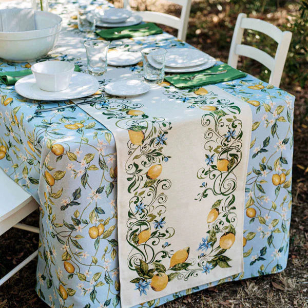 Tavola Lemons with Blue Flowers Placemats - Set of 4