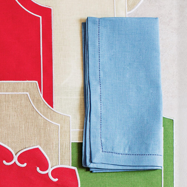 Tessuti Cornflower Blue Napkins - Set of 4