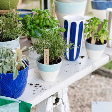 Viva Garden Light Gray Reactive Medium Cachepot