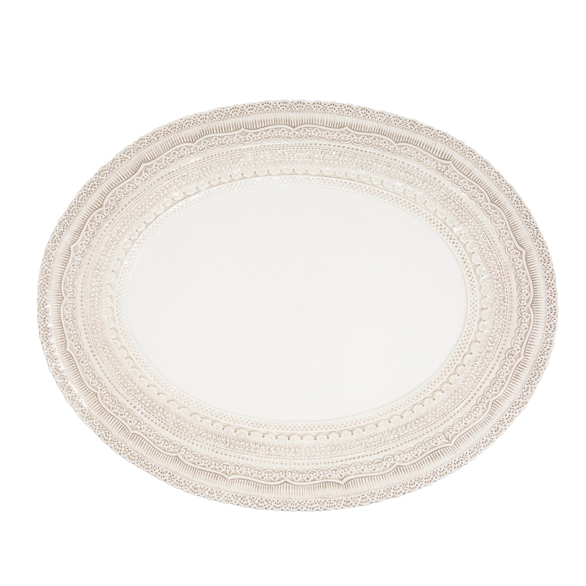 Finezza Cream Large Oval Platter